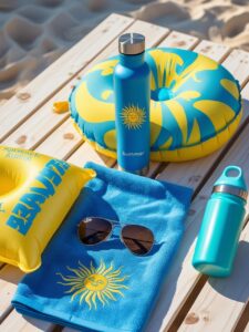 set di gadget da spiaggia